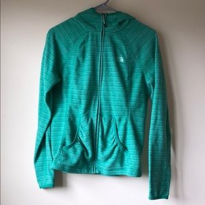 Turquoise North Face Fleece Zip Jacket